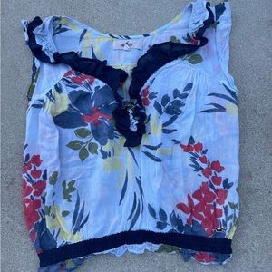 Hollister Floral Sheer Blouse